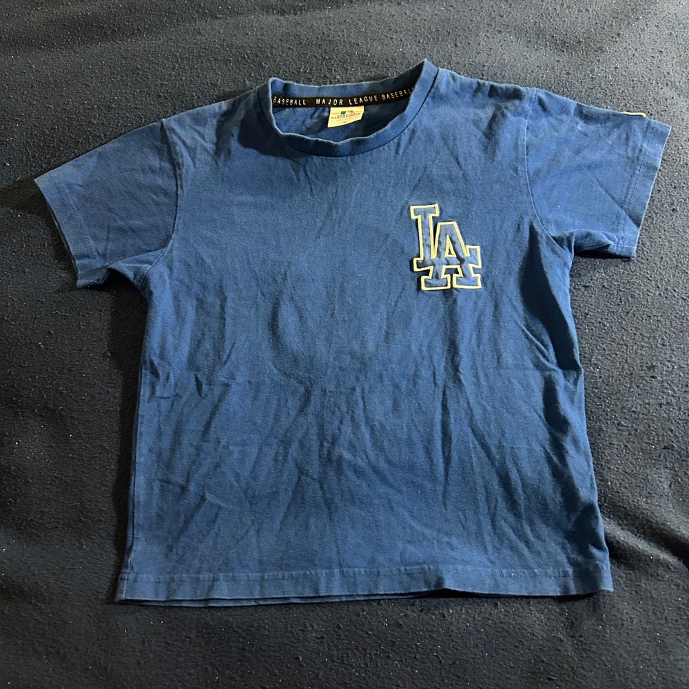 MLB Los Angeles Dodgers Blue T-Shirt Kids 150 LA Logo Caitac Family Inc